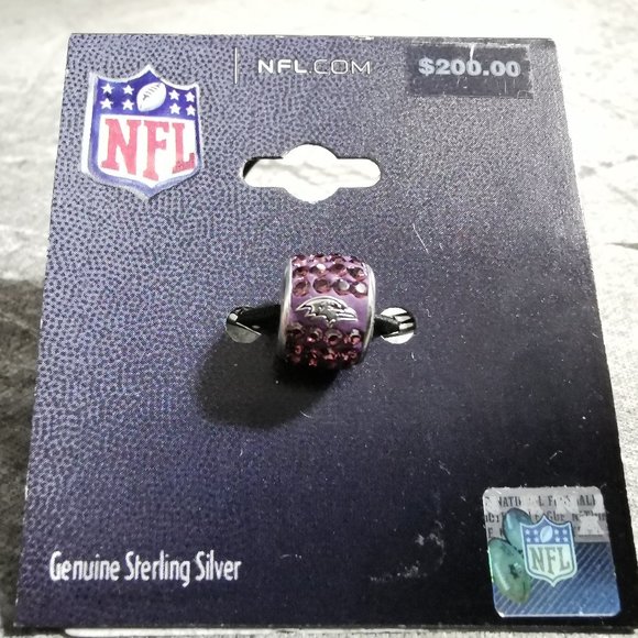BALTIMORE RAVENS STERLING SILVER BEAD CHARM - Picture 2 of 4